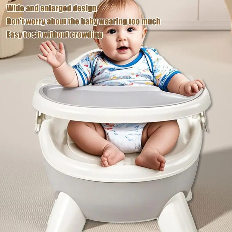 Silla para comer infantil de dinosaurio con bandeja doble y sonido - imagen 4