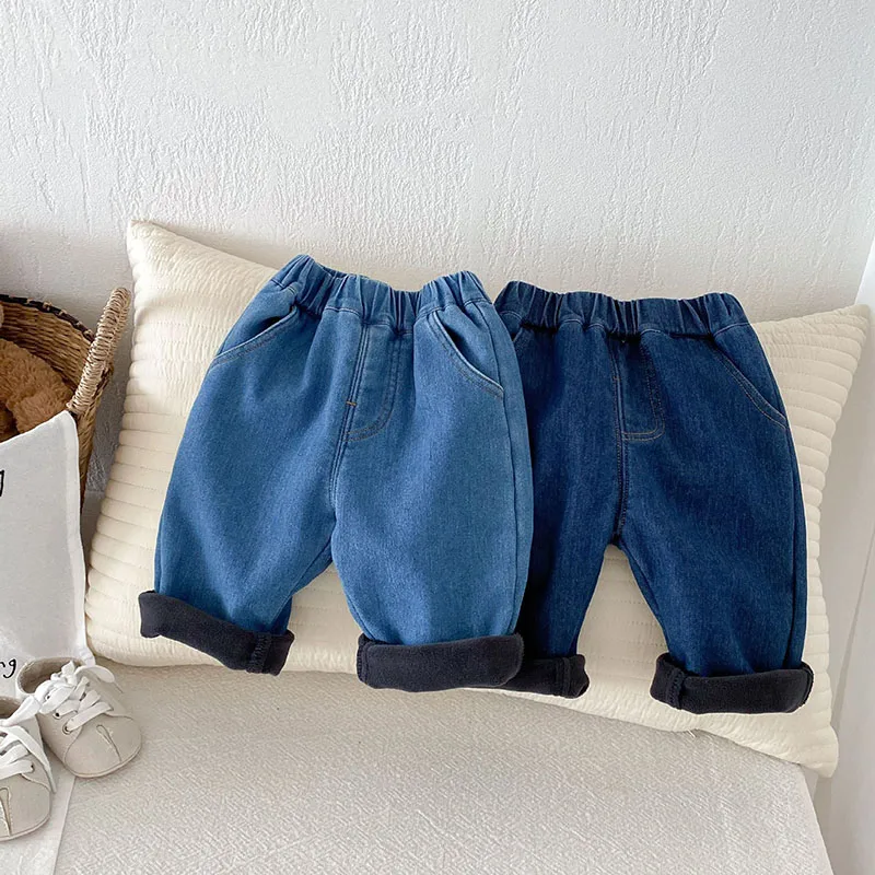 Milangel Vaqueros gruesos azules para niños - Invierno - imagen 2