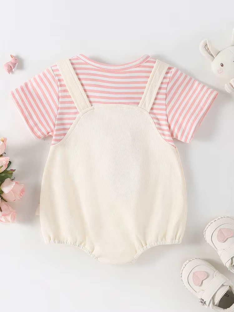 MILANCEL 2024 Mono de verano para niñas pequeñas con conejito - imagen 4