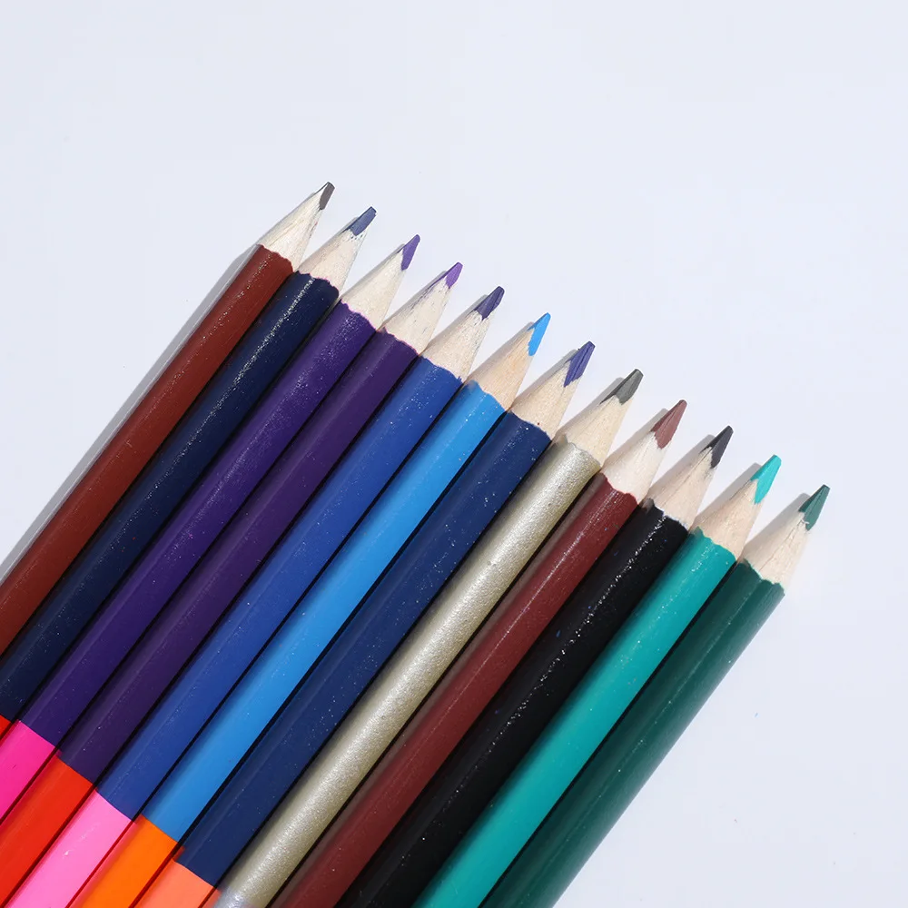 Lápices de colores en madera dobles para dibujar - Conjunto escolar - imagen 5
