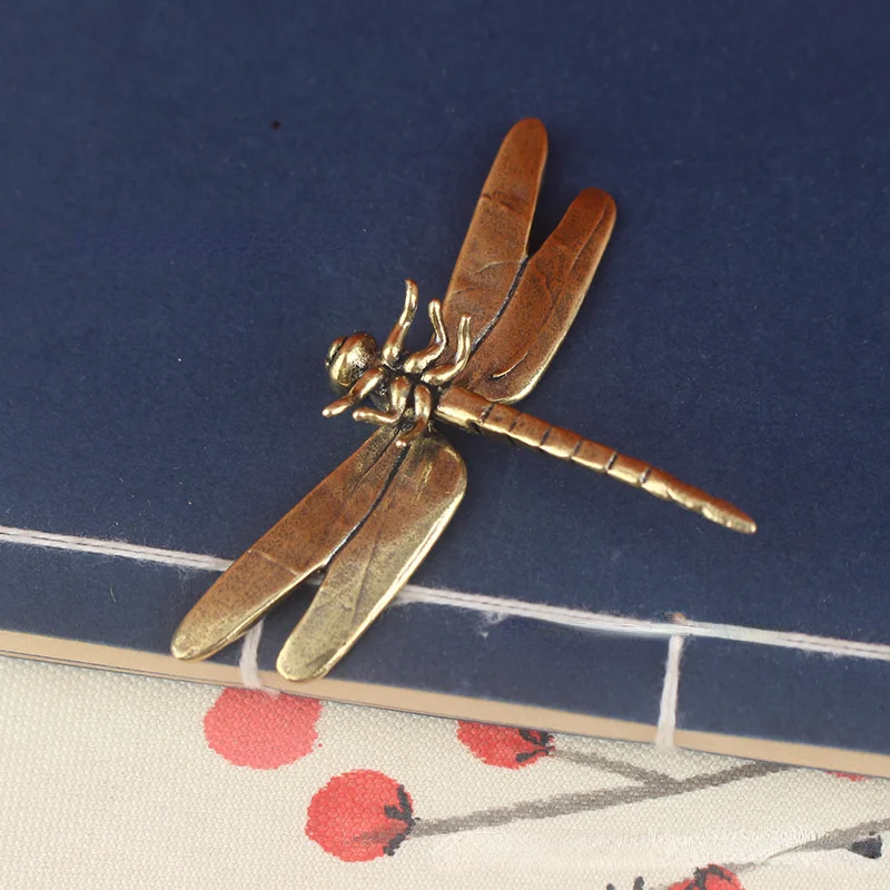 Figura de libélula en latón vintage para habitación infantil - imagen 5