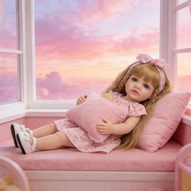 Muñeca bebé reborn NPK Betty de vinilo cuerpo completo realista - imagen 2