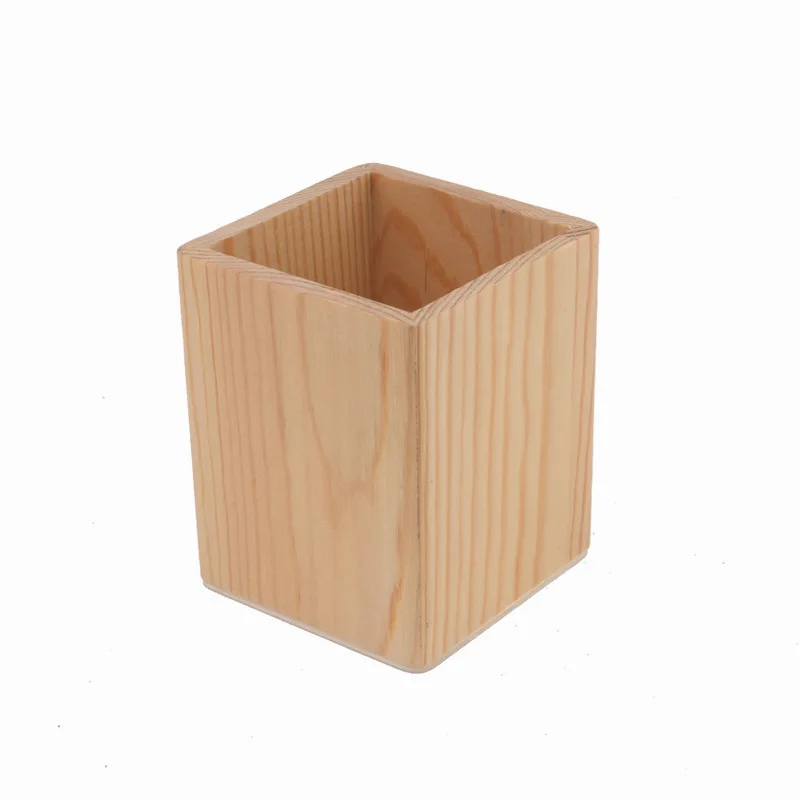 Portalápices de madera hexagonal para escritorio, organizador papelería - imagen 4