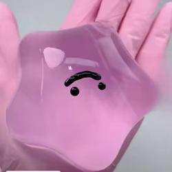 Bola antiestrés transparente con efecto burbuja y conejo infantil