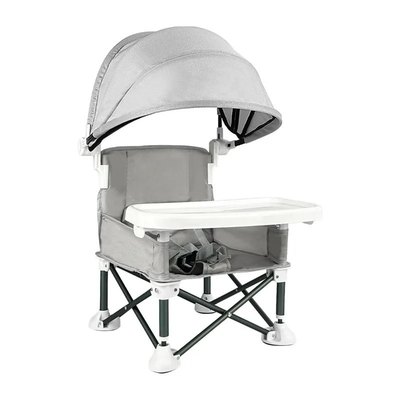 Silla elevadora de comedor infantil Lt con cinturón y bandeja plegable - imagen 5