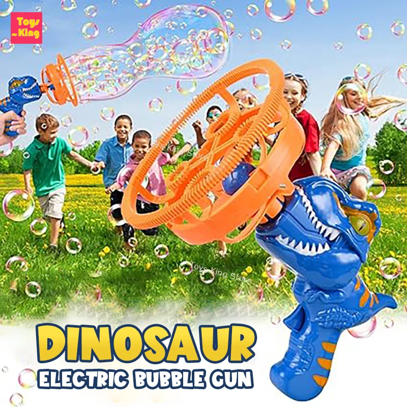 Pistola de burbujas eléctrica dinosaurio con soplado automático - imagen 2