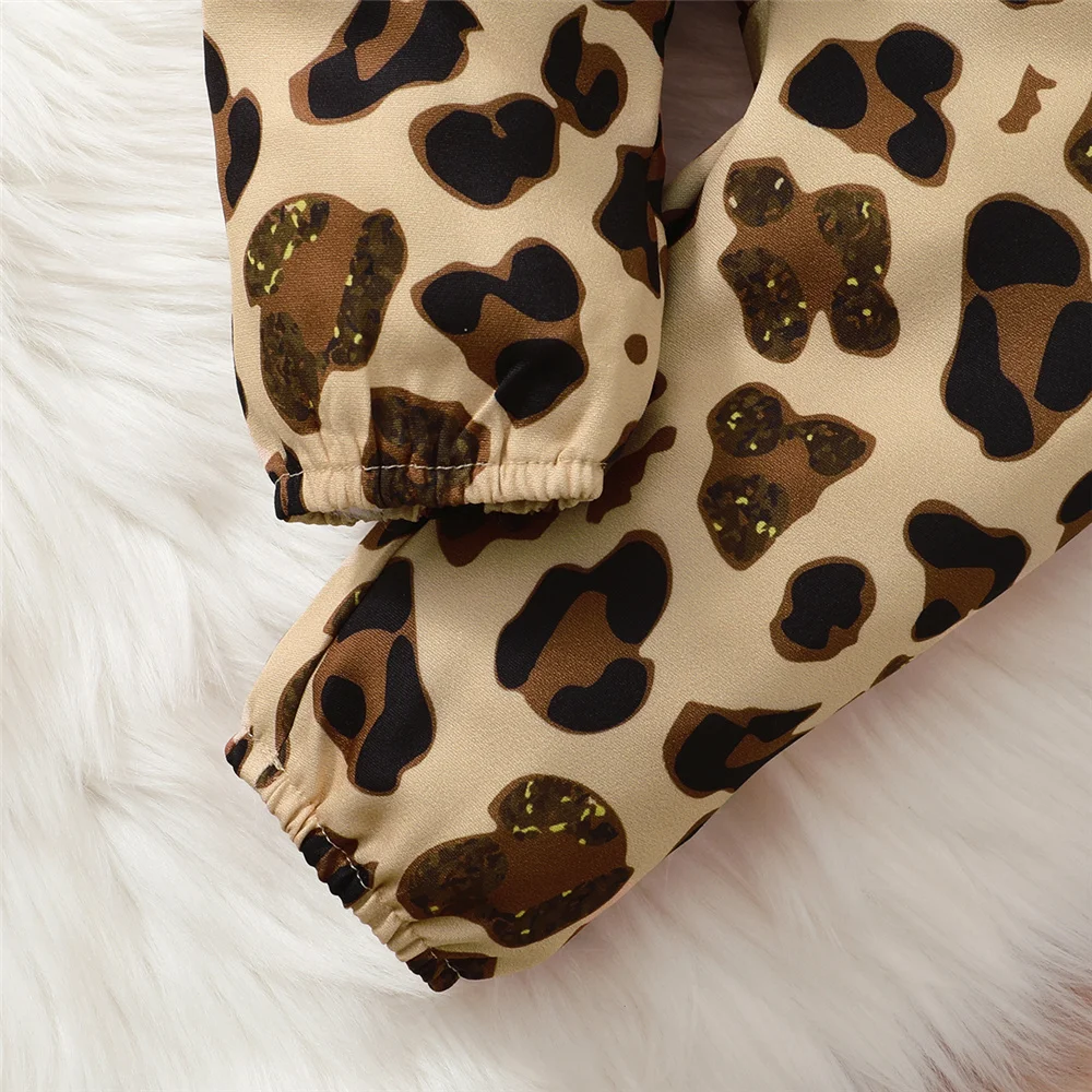 Conjunto leopardo recién nacida 0-18 meses con mono y diadema - imagen 5