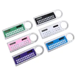 Regla calculadora solar con lupa transparente