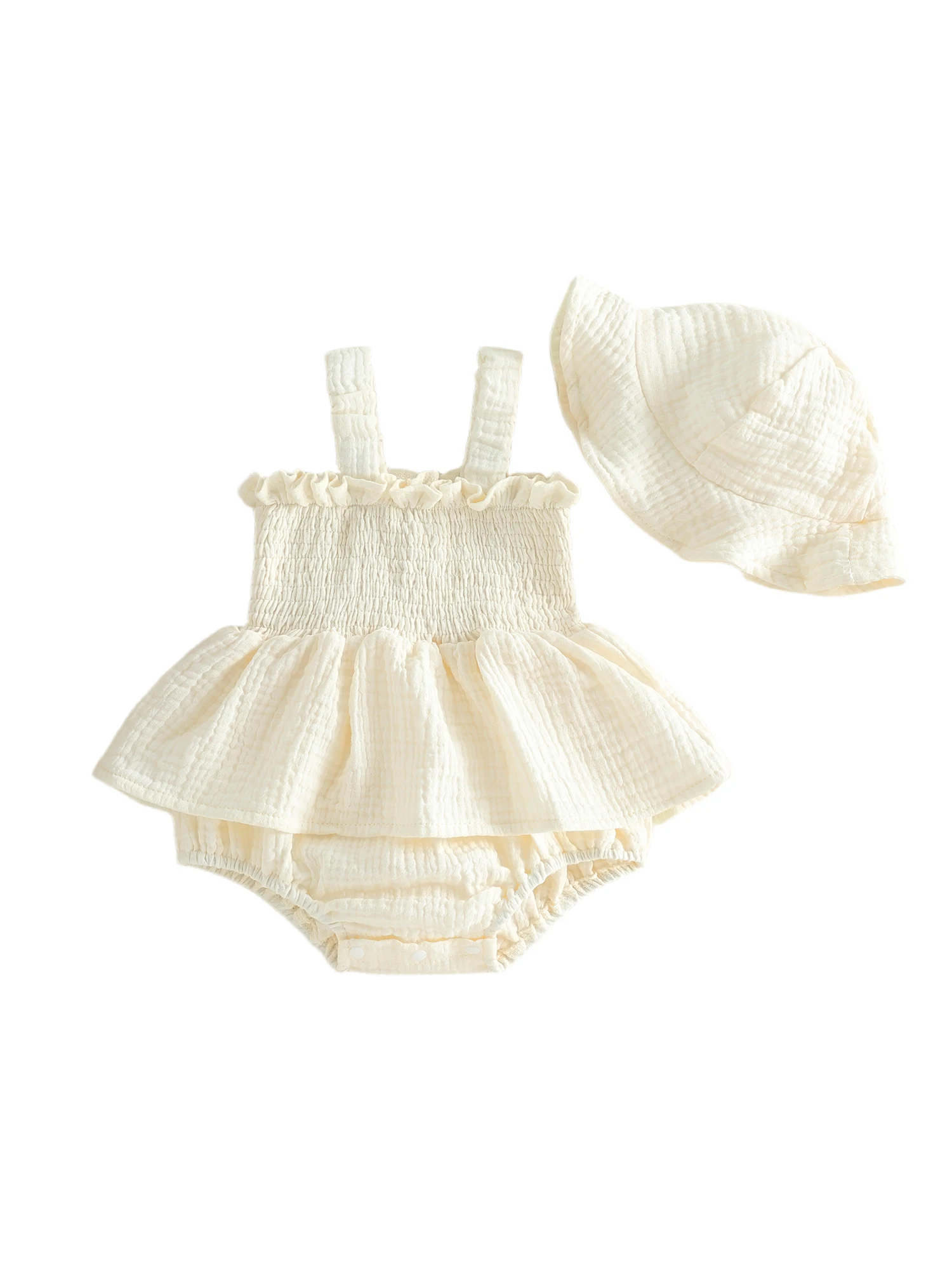 Conjunto de 2 piezas para bebé niña en color albaricoque