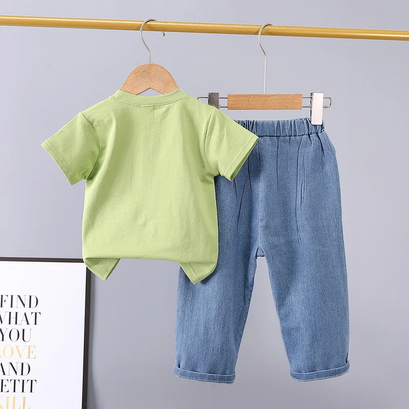 Conjunto verano bebé de algodón: camiseta y pantalón - imagen 3