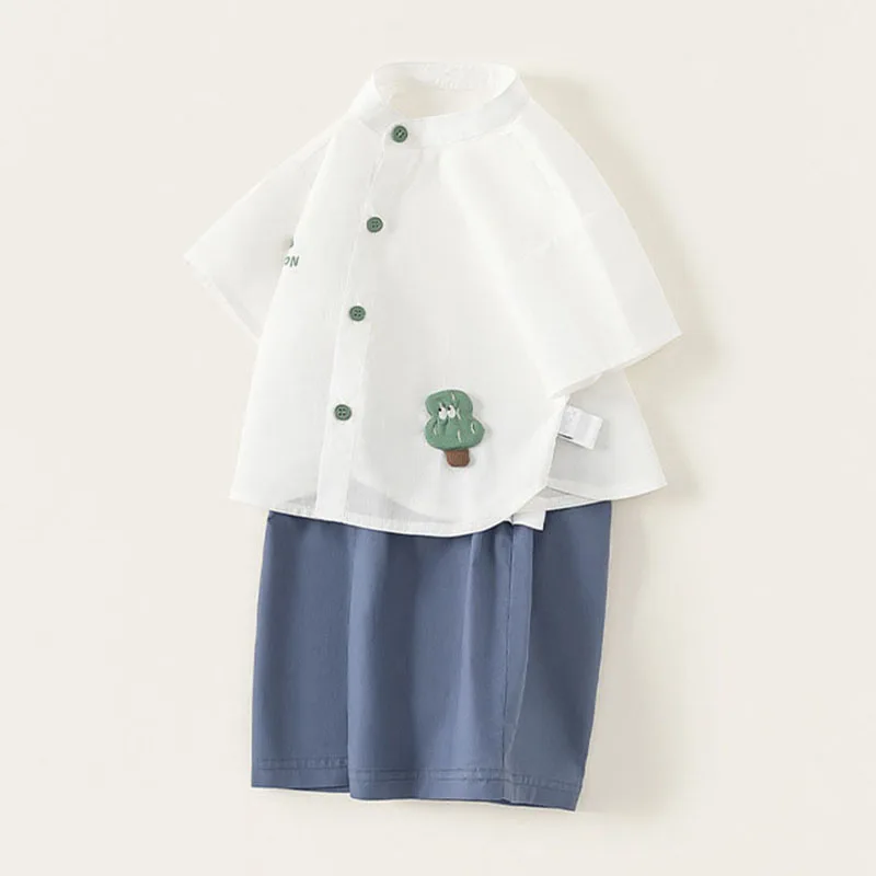Conjunto verano bebé coreano: camiseta y short de algodón - imagen 4