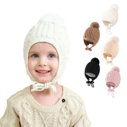 Gorro térmico con orejeras de felpa para bebé y niños en invierno