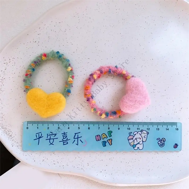 XXFE Corbata para el cabello infantil suave y ligera corazón - imagen 5