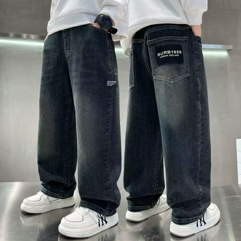 Pantalones vaqueros holgados para niños rectos primavera-otoño - imagen 2