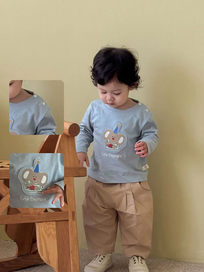 MILANCEL camiseta otoño niño y niña perros osos estilo coreano - imagen 3