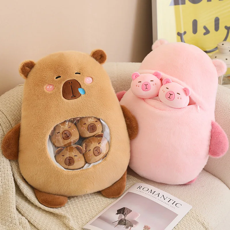 Peluche capibara suave bolsa infantil para siesta y juego - imagen 5