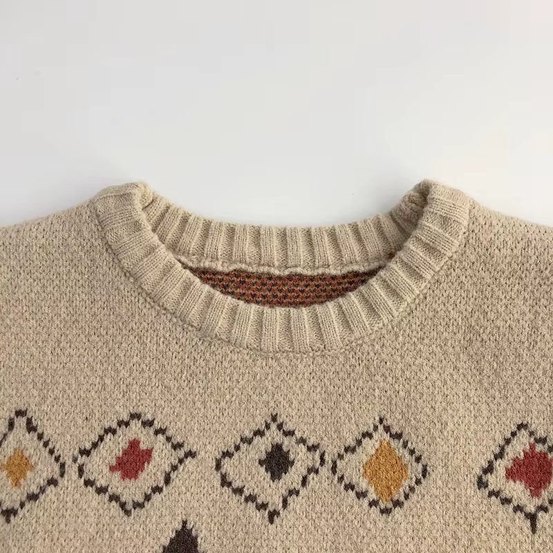 Milangel jersey de punto para niños – Abrigo cálido retro - imagen 3