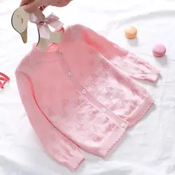 Cárdigan de punto para niñas con cuello V - Ligero primaveral