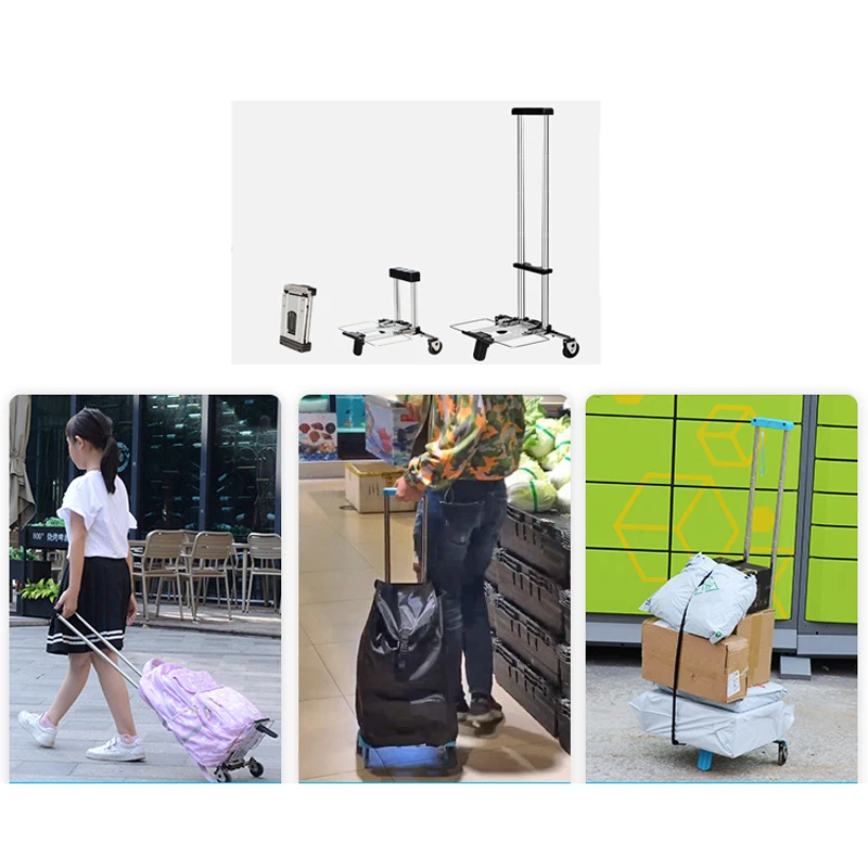 Carrito de compras infantil plegable para casa y recados - imagen 3