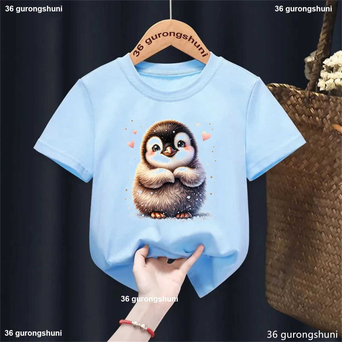 Camiseta infantil pingüino amoroso de verano - imagen 5