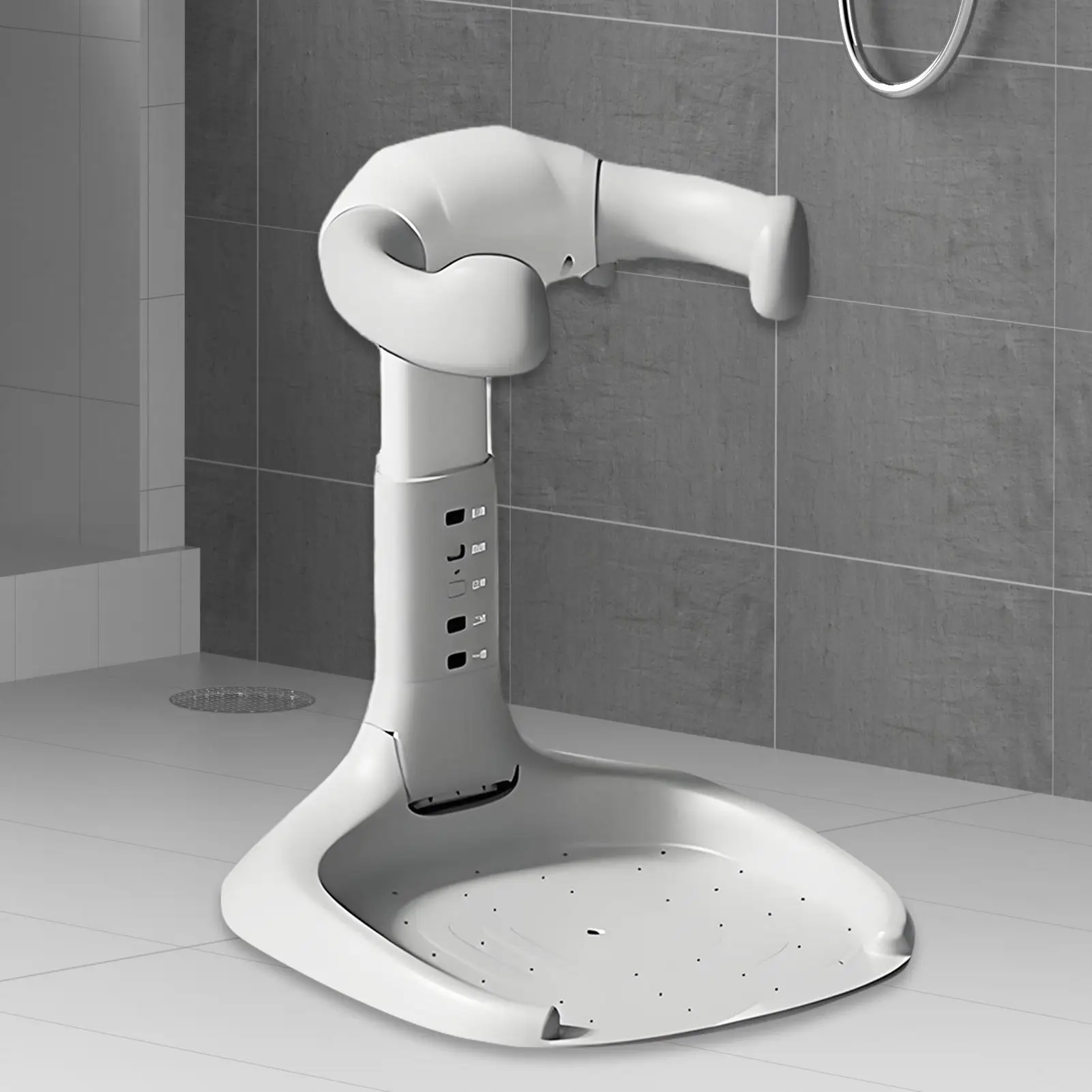 Soporte de baño para bebé ajustable con base antideslizante plegable para ducha y viaje - imagen 5