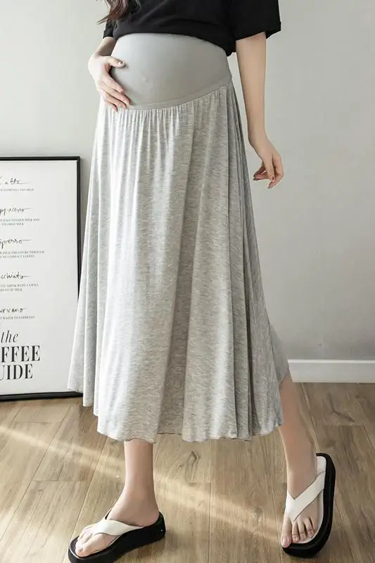 Falda de maternidad suave con cintura elástica – Ropa de embarazo - imagen 3