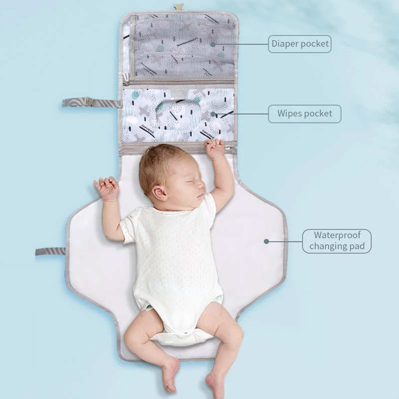 Sunveno Alfombrilla Cambiador Bebé Viaje Plegable Lavable Impermeable - imagen 4