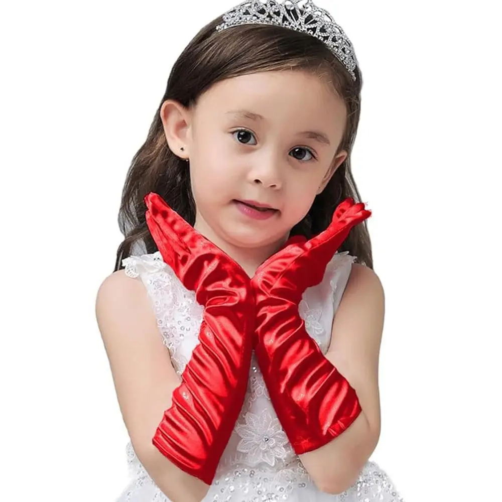 Guantes de satén princesa para niños – Vestido festivo - imagen 2