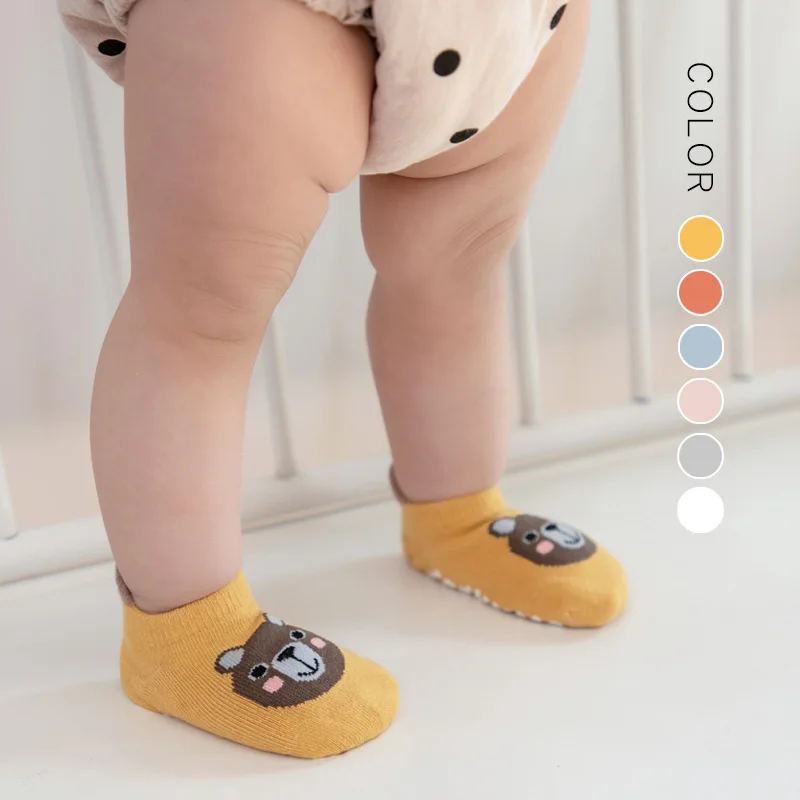 Calcetines antideslizantes algodón dibujos animados bebés niños - imagen 4