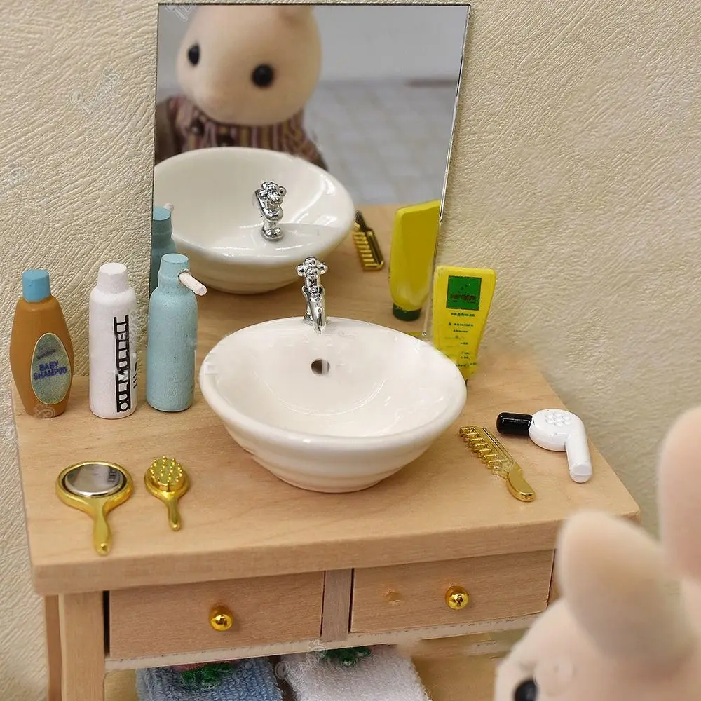 Pilo Muebles casa de muñecas con bañera y lavabo - imagen 2