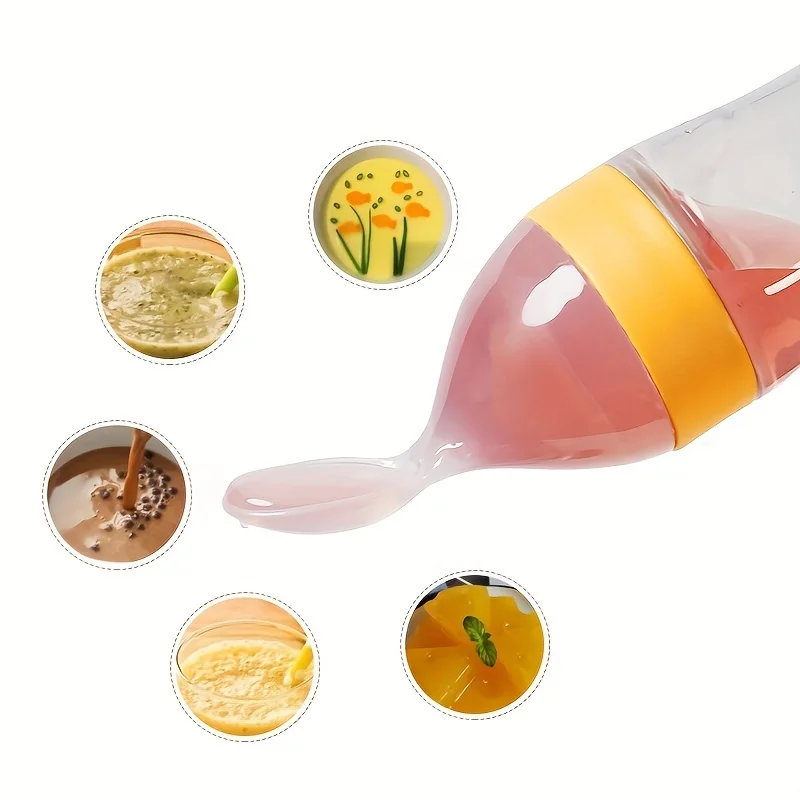 Cuchara suave de silicona para contacto delicado