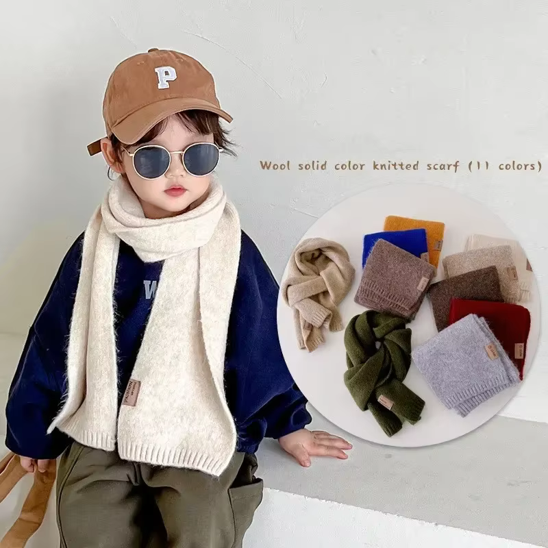 Bufanda infantil de cachemira suave para frío - imagen 3