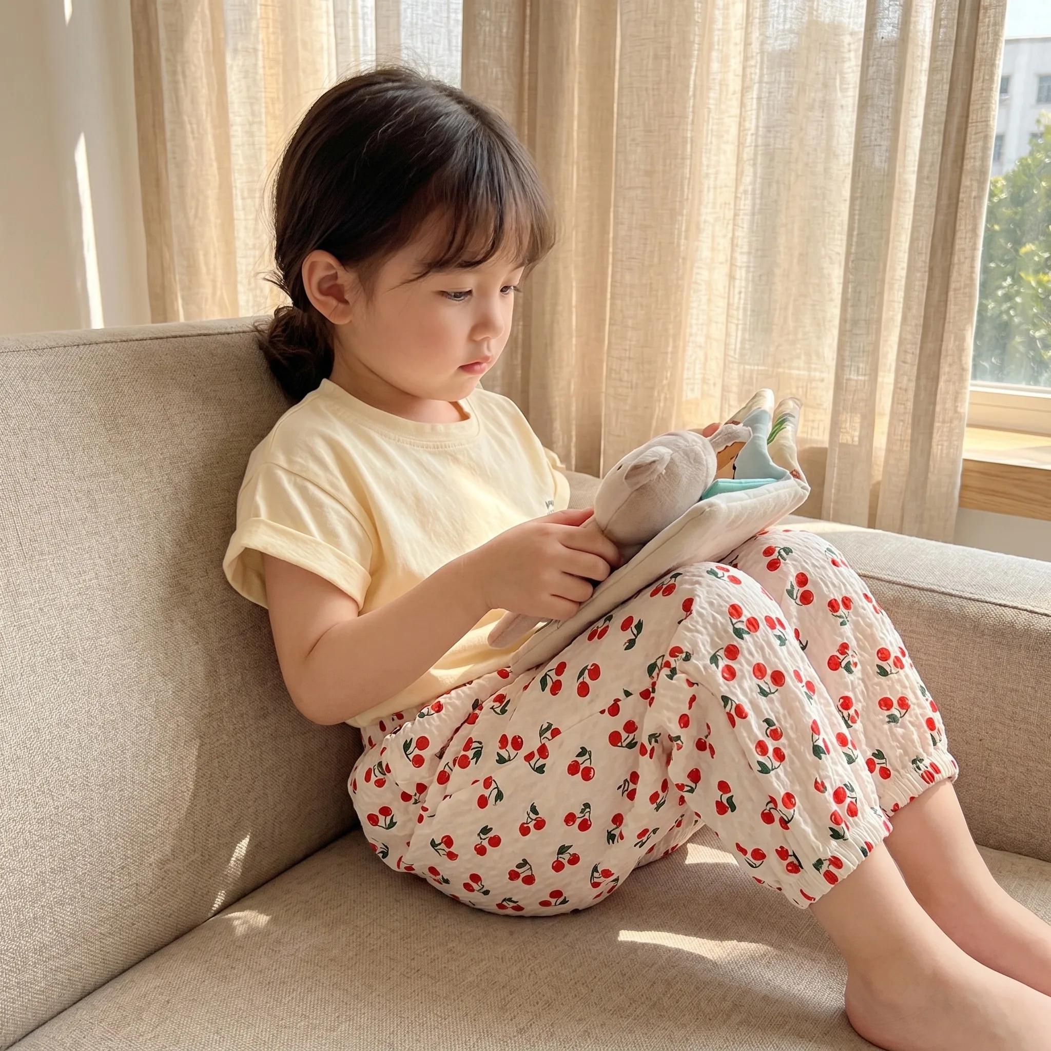 Pantalones cortos anti mosquitos para niños y niñas corte campana - imagen 5
