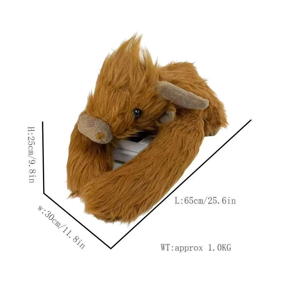 Peluche vaca Highland grande, juguete suave para regalar - imagen 5