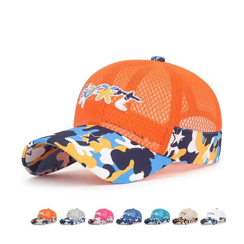 Gorra de béisbol transpirable de camuflaje para niños, verano - imagen 2
