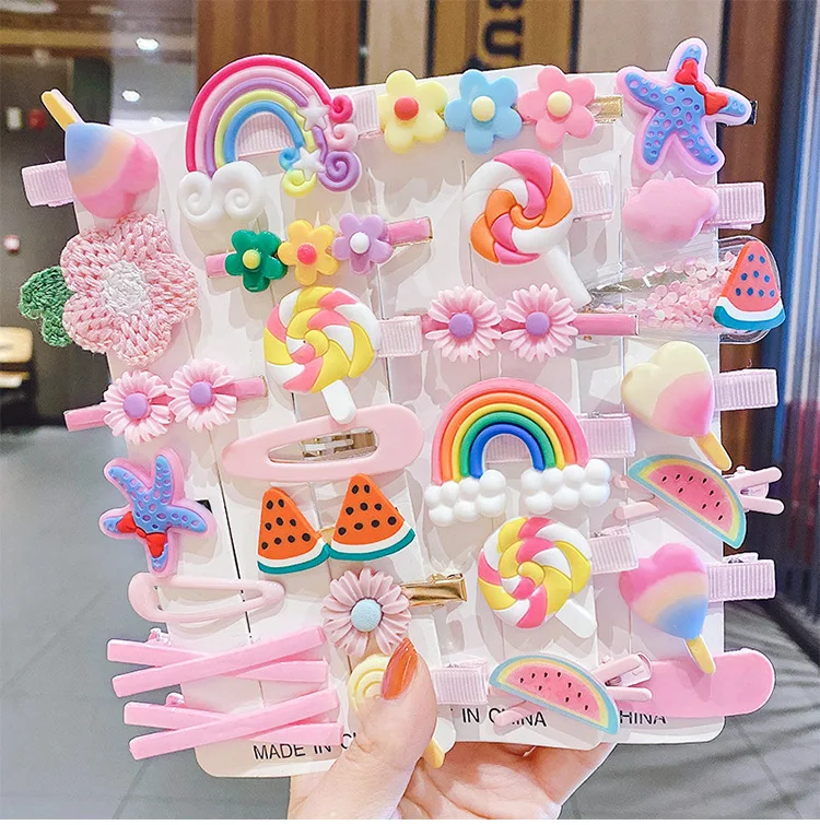 Horquillas para niñas con motivos de frutas