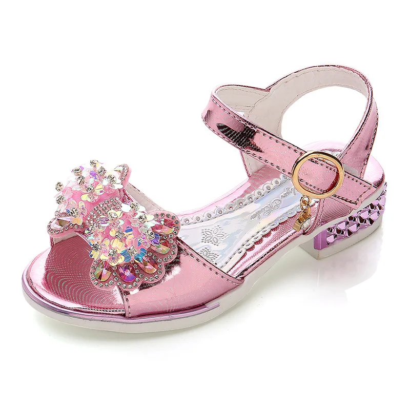 Sandalias de verano para niño con lazo diamante antideslizante