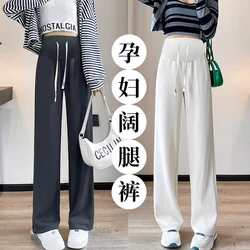 Pantalones de maternidad de pierna ancha en chenilla para otoño