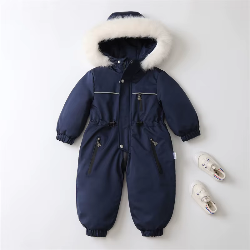 Mono de nieve invernal impermeable con capucha para bebé - imagen 3