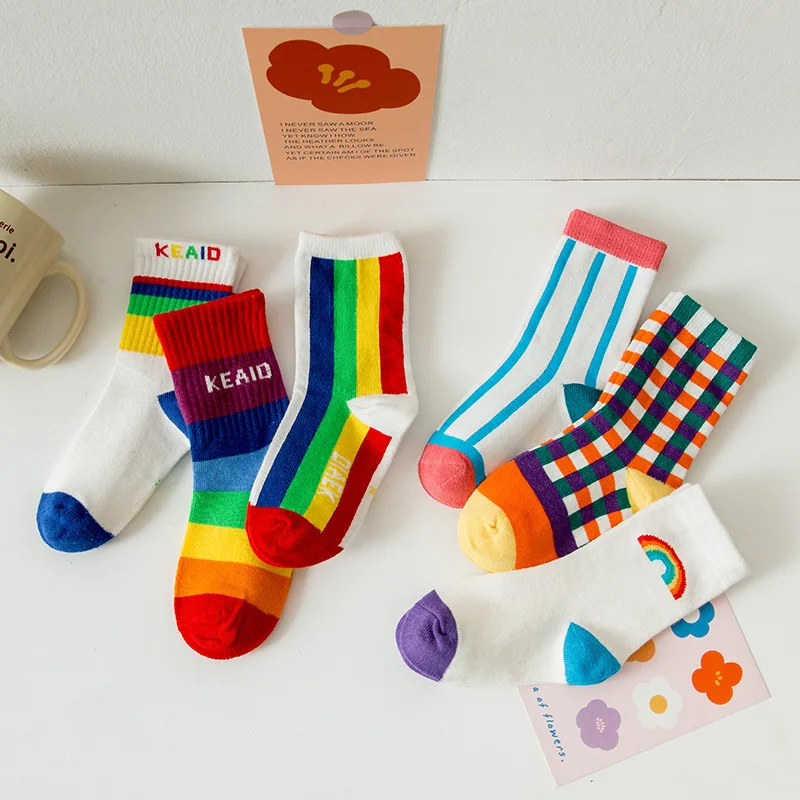 Calcetines de algodón con estampado de cómic para niños - imagen 4