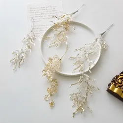Colgante carámbano de Navidad acrílico con hojas artificiales