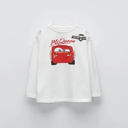 Camiseta niño manga larga holgada estampado monstruo cuello redondo