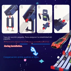 Coche de carreras de aleación para niños con pista - Juego educativo