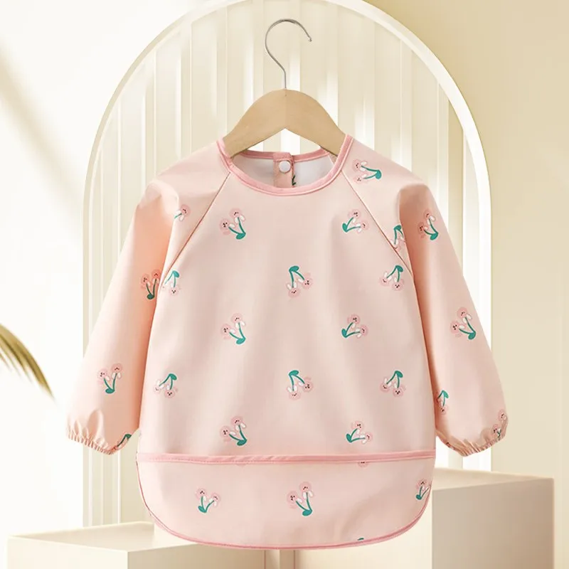 Bata impermeable de PU para bebé, manga larga, fácil limpieza - imagen 5