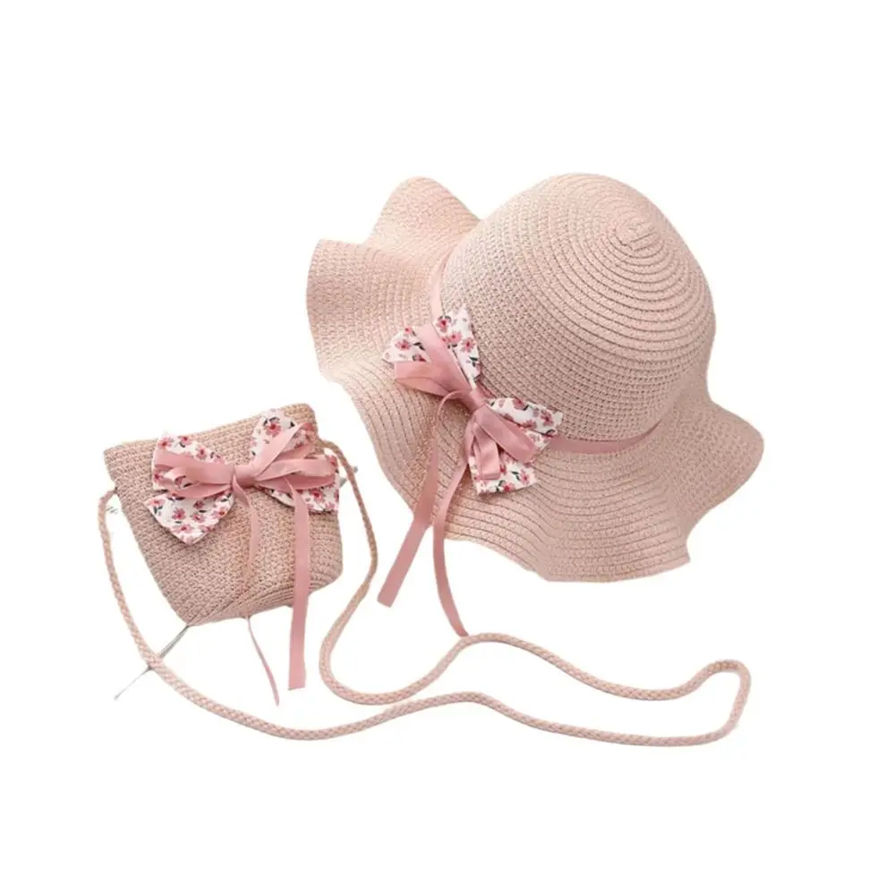 Sombrero de paja de ala ancha para niños con protección UV - Verano - imagen 2