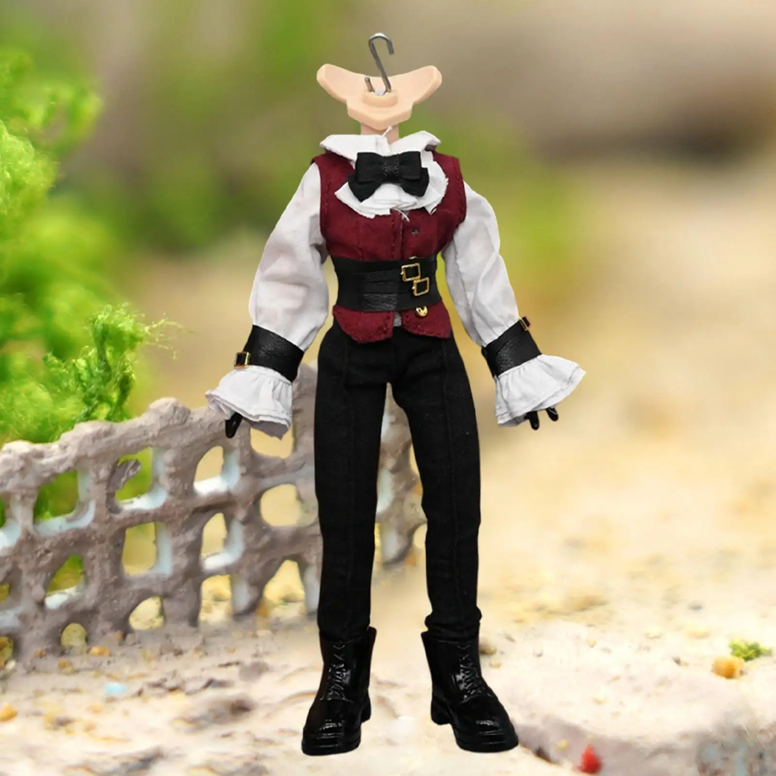 Disfraz estilo cosplay retro para muñeco: camisa y minicorsét - imagen 2
