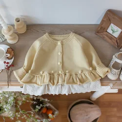 Jersey bebé ligero para primavera, punto con encaje
