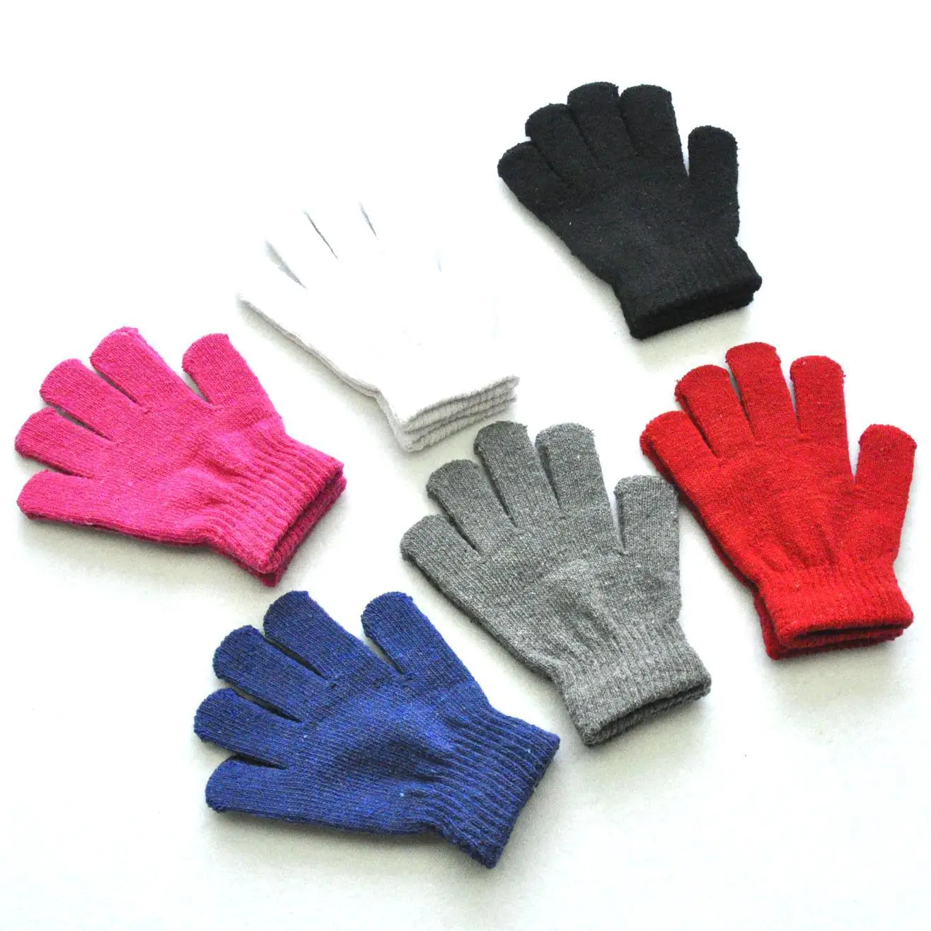 Guantes de invierno para niños con forro peludo en color sólido - imagen 5