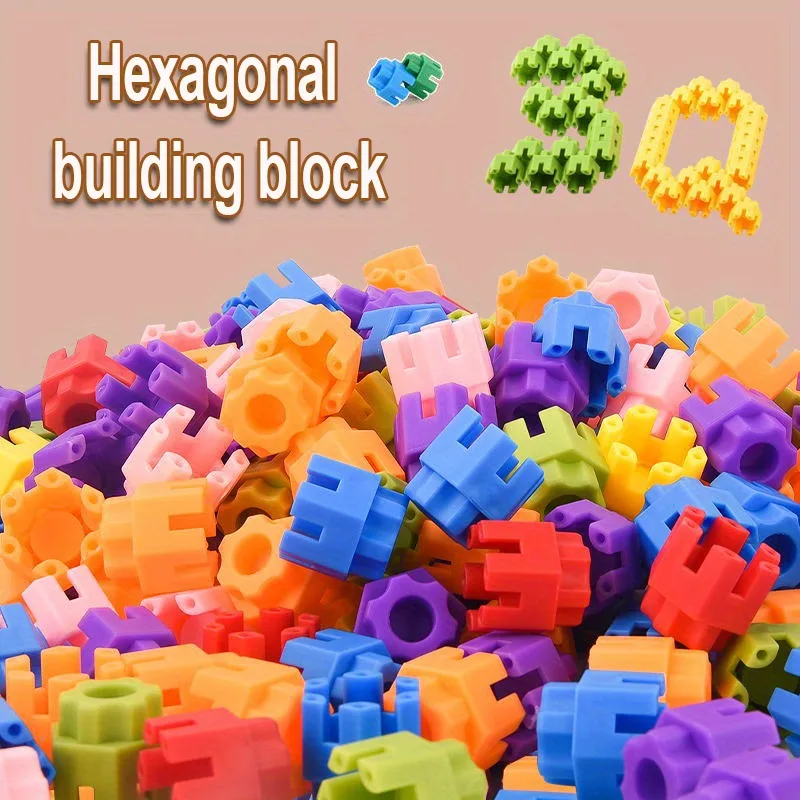 Bloques de construcción hexagonales coloridos