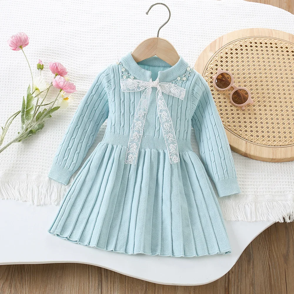 Vestido de lana para niña de punto – Otoño e invierno - imagen 2